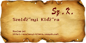 Szelényi Klára névjegykártya